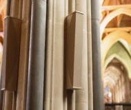 Bristol Cathedral installation by Enlightened and NEXO.Photo by Adam Gasson / NEXO