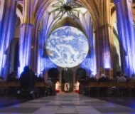 Bristol Cathedral installation by Enlightened and NEXO.Photo by Adam Gasson / NEXO