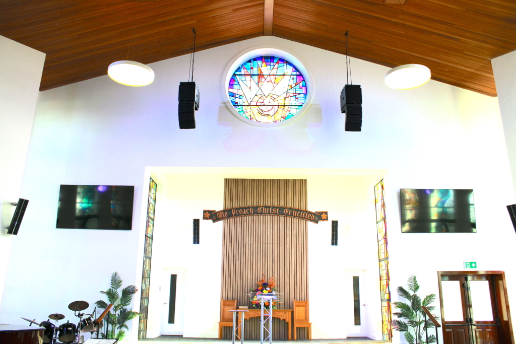 Compact NEXO GEO M6 brings clarity and consistent coverage to Ballymoney Church of God