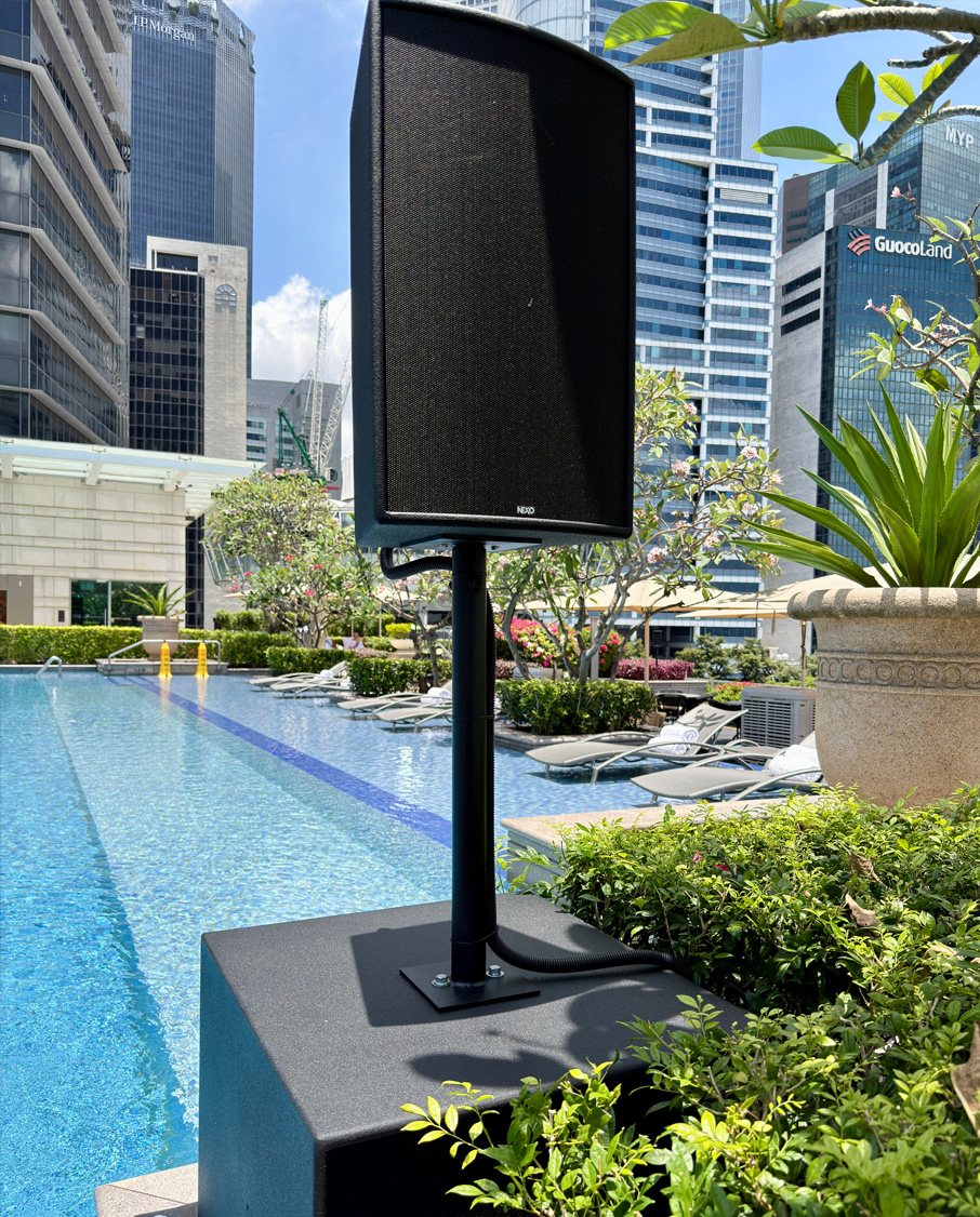 New NEXO sound system adapts to all requirements and all weathers at an iconic Singapore rooftop bar