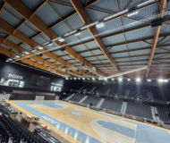 No subs required for a NEXO P+ installation at the Dijon Palais des Sports