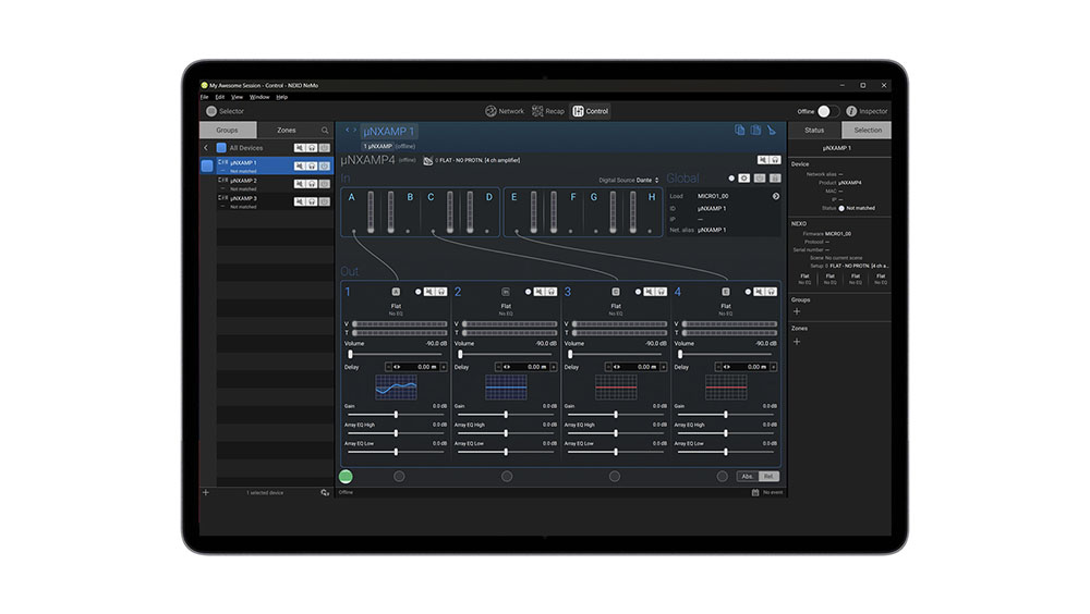 Easy setup and monitoring using NeMo remote control app