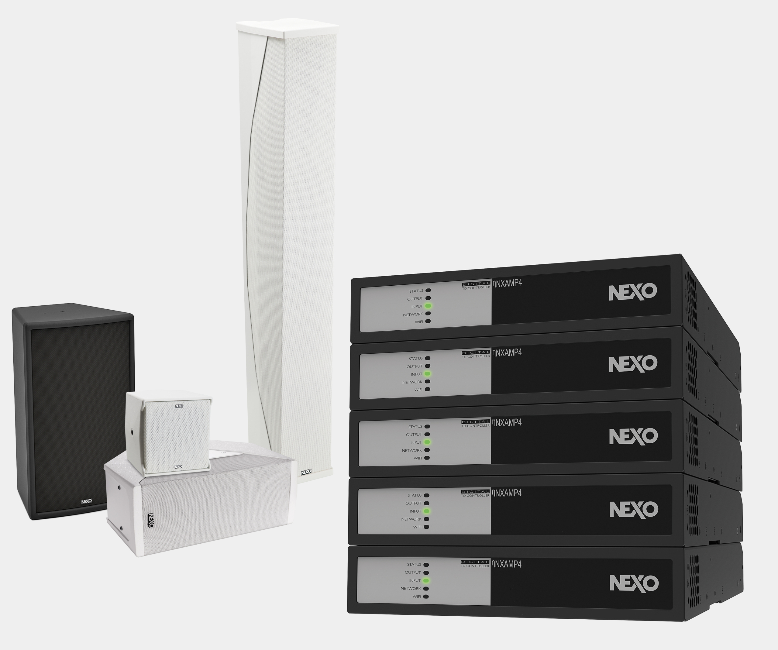 New nanoNXAMP4 Powered TD Controller significantly reduces the cost and rack space of smaller NEXO sound system installations