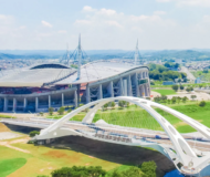 日本で２番目の規模を誇るサッカー等球技専用スタジアムの「豊田スタジアム」、メインスピーカーシステム、およびパワーアンプにNEXO製品を多数導入